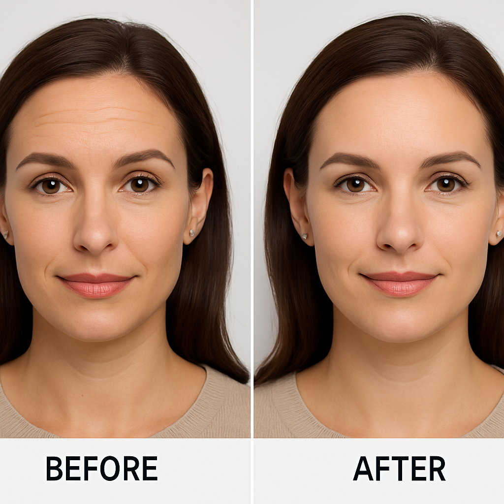 before and after forehead dermal filler