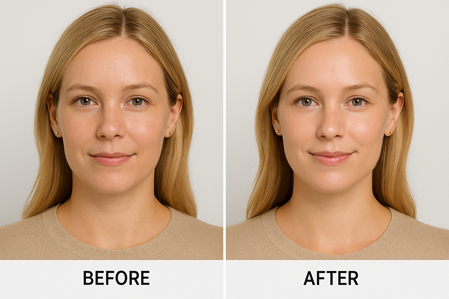 before and after facial