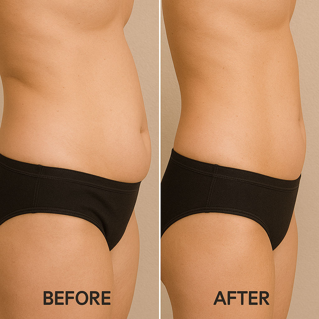 before and after cool sculpting treatment